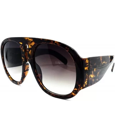 8110 Premium Oversize XXL Fashion Retro Vintage Womens Mens Brand Designer Style Sunglasses - Amber Brown - C218EHQL8MS $13.2...