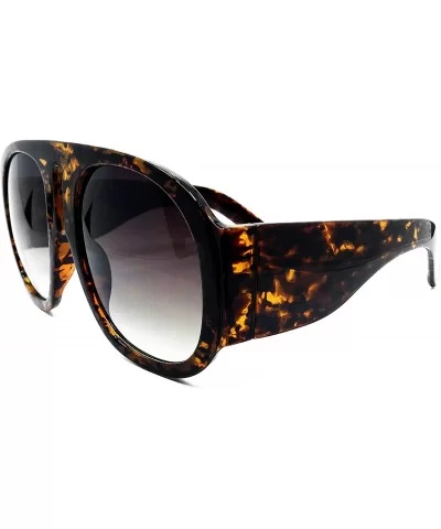 8110 Premium Oversize XXL Fashion Retro Vintage Womens Mens Brand Designer Style Sunglasses - Amber Brown - C218EHQL8MS $13.2...