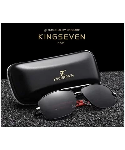 Genuine quality sunglasses fashion for men polarized and UV400 - Silver/Grey - CG18EXG4SYU $17.43 Square