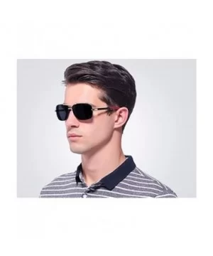 Genuine quality sunglasses fashion for men polarized and UV400 - Silver/Grey - CG18EXG4SYU $17.43 Square