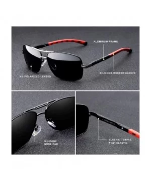 Genuine quality sunglasses fashion for men polarized and UV400 - Silver/Grey - CG18EXG4SYU $17.43 Square