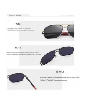 Genuine quality sunglasses fashion for men polarized and UV400 - Silver/Grey - CG18EXG4SYU $17.43 Square