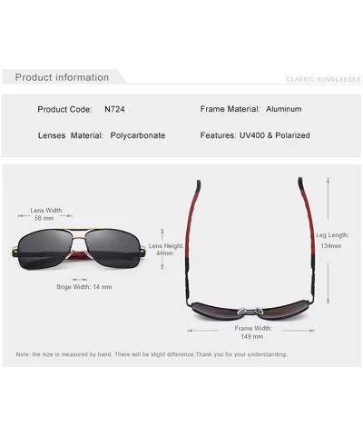 Genuine quality sunglasses fashion for men polarized and UV400 - Silver/Grey - CG18EXG4SYU $17.43 Square