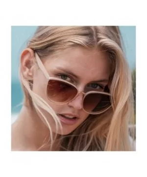 Classic Women Oversized Metal Frame Elegant Mirrored Lens Cat Eye Sunglasses - Beige Frame / Brown Lens - CA18XU85ATX $22.73 ...