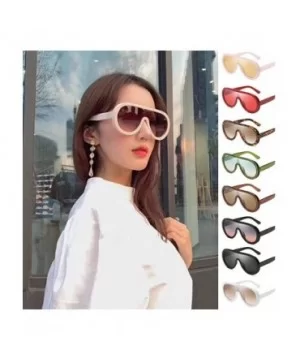 Fashion unisex wide-brimmed sunglasses personalized glasses decorative round large glasses reflective sunglasses - C218U83QQQ...