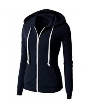 Pockets Coat Regular - Navy - C618O73SLZI $7.44 Sport