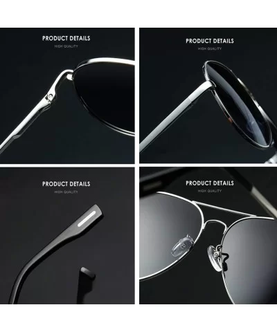 Polarized Aviator Sunglasses Premium Military Style Sun Glasses 100% UV Protection - Silver Frame Mercury Lens - C518U3CN9GX ...