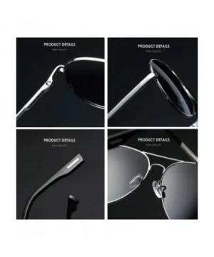 Polarized Aviator Sunglasses Premium Military Style Sun Glasses 100% UV Protection - Silver Frame Mercury Lens - C518U3CN9GX ...