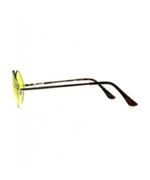 Mens Pimp Diamond Pop Color Lens Square Metal Rim Sunglasses - Gold Yellow - CX18CMTKTYZ $8.74 Square