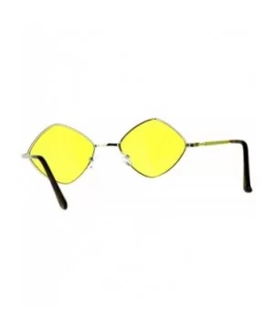 Mens Pimp Diamond Pop Color Lens Square Metal Rim Sunglasses - Gold Yellow - CX18CMTKTYZ $8.74 Square