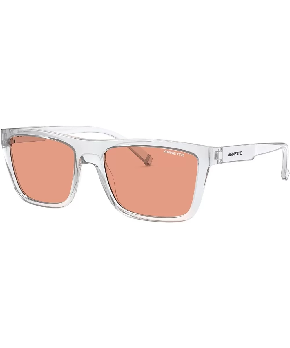 mens An4262 Deep Ellum Square Sunglasses Square Sunglasses - Crystal Transparent/Orange Mirror Red - C4192AT6D9C $47.22 Sport