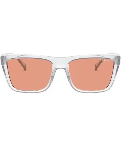 mens An4262 Deep Ellum Square Sunglasses Square Sunglasses - Crystal Transparent/Orange Mirror Red - C4192AT6D9C $47.22 Sport