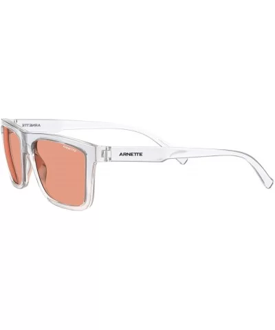 mens An4262 Deep Ellum Square Sunglasses Square Sunglasses - Crystal Transparent/Orange Mirror Red - C4192AT6D9C $47.22 Sport