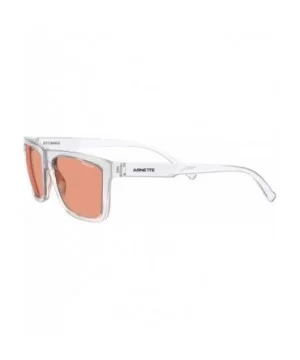 mens An4262 Deep Ellum Square Sunglasses Square Sunglasses - Crystal Transparent/Orange Mirror Red - C4192AT6D9C $47.22 Sport