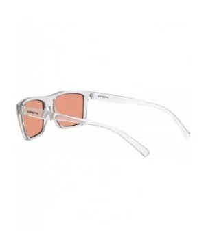 mens An4262 Deep Ellum Square Sunglasses Square Sunglasses - Crystal Transparent/Orange Mirror Red - C4192AT6D9C $47.22 Sport