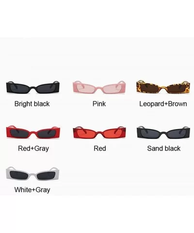 Vintage Small Sunglasses Women Brand Designer Luxury Retro Leopard RedGray - Pink - CD18Y2OR7OQ $4.39 Oversized