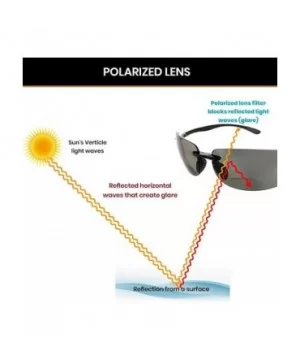 Island Bifocal Sunglasses Rimless Readers - Polarized Smoke Lens/Black Frame - CS11M4OHAFT $21.40 Semi-rimless