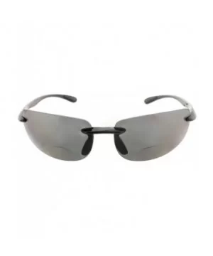 Island Bifocal Sunglasses Rimless Readers - Polarized Smoke Lens/Black Frame - CS11M4OHAFT $21.40 Semi-rimless