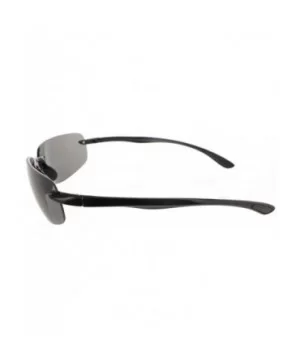 Island Bifocal Sunglasses Rimless Readers - Polarized Smoke Lens/Black Frame - CS11M4OHAFT $21.40 Semi-rimless