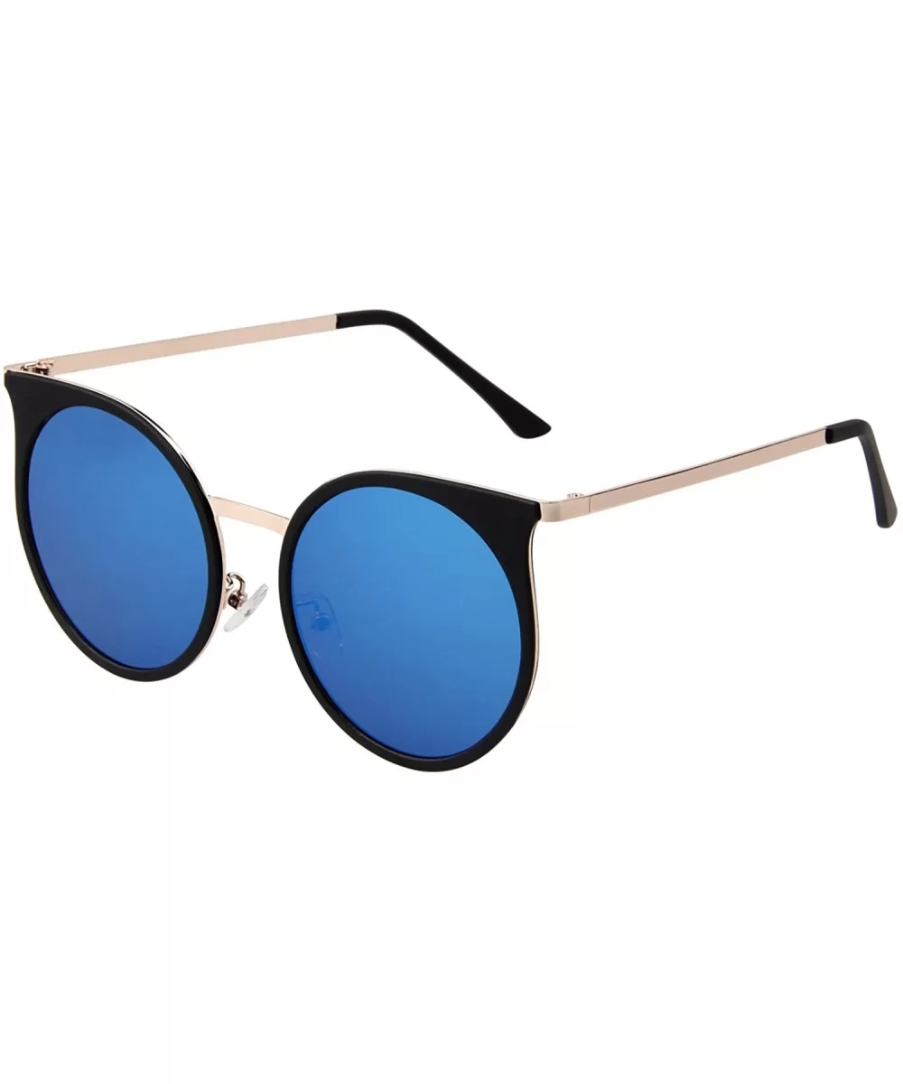 Retro Round Circle Women Sunglasses Men Driving UV Protection Glasses LS4702 - Blue - C817YS098UG $14.70 Round