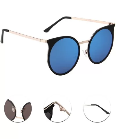 Retro Round Circle Women Sunglasses Men Driving UV Protection Glasses LS4702 - Blue - C817YS098UG $14.70 Round