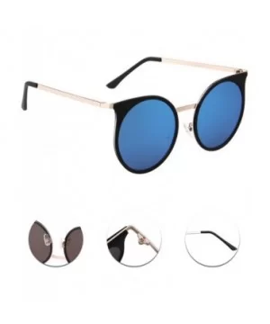 Retro Round Circle Women Sunglasses Men Driving UV Protection Glasses LS4702 - Blue - C817YS098UG $14.70 Round