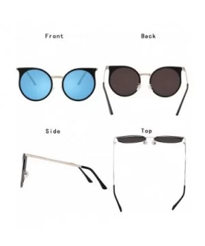 Retro Round Circle Women Sunglasses Men Driving UV Protection Glasses LS4702 - Blue - C817YS098UG $14.70 Round