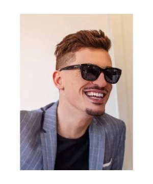 Polarized Sunglasses For Men Or Women Vintage Designer - Black - CJ18NZHT6GH $40.16 Wayfarer