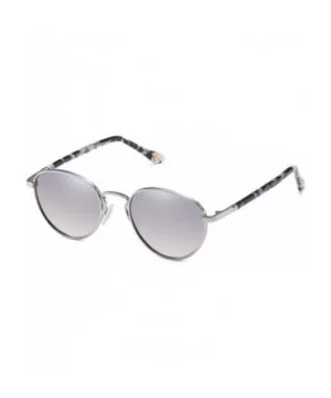 Small Retro Oval Polarized Sunglasses with Acetate Temple Amber SJ1133 - CM192W4S3IG $10.88 Oval