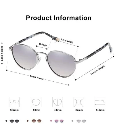 Small Retro Oval Polarized Sunglasses with Acetate Temple Amber SJ1133 - CM192W4S3IG $10.88 Oval