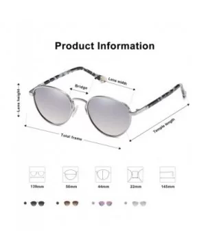 Small Retro Oval Polarized Sunglasses with Acetate Temple Amber SJ1133 - CM192W4S3IG $10.88 Oval