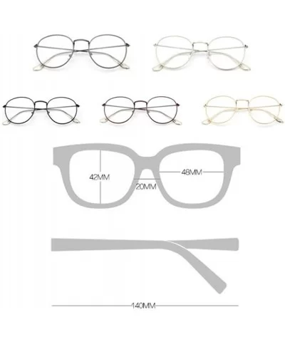 Clear lens Glasses Metal Vintage Retro Fashion Eyewear for Men and women - Gold - CP18CKAKK4X $17.33 Oval