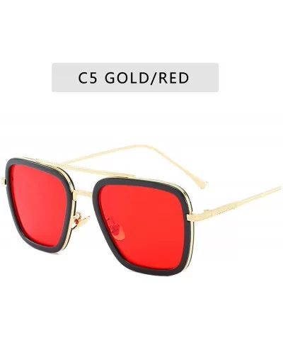 Luxury Fashion Flight Style Man Sunglasses Men Square Sun Glasses Oculos Retro Male 3 - C5 - CO198AHOMI2 $29.76 Goggle