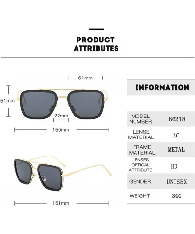 Luxury Fashion Flight Style Man Sunglasses Men Square Sun Glasses Oculos Retro Male 3 - C5 - CO198AHOMI2 $29.76 Goggle