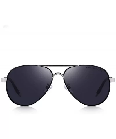 DESIGN Men Classic Pilot Sunglasses Aviation Alloy Frame HD Polarized C01 Black - C02 Gray - CB18XKLC8MC $15.05 Aviator