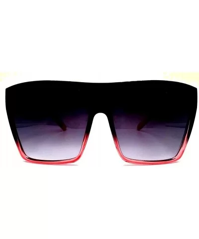 Women Sunglasses Aviator Flat - Black Red Ombre - C21945X3MZ8 $16.33 Aviator