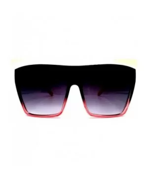 Women Sunglasses Aviator Flat - Black Red Ombre - C21945X3MZ8 $16.33 Aviator