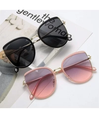 Women Cat Eye Sunglasses Oversized Sun Glasses Female Shades Gradient Lens - C4greypink - CP1902TCAZL $7.70 Cat Eye