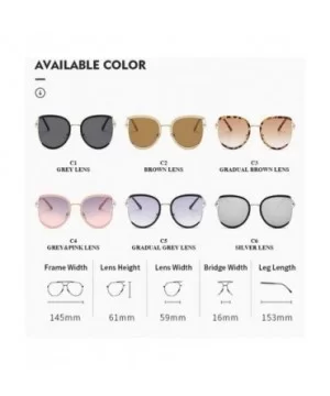 Women Cat Eye Sunglasses Oversized Sun Glasses Female Shades Gradient Lens - C4greypink - CP1902TCAZL $7.70 Cat Eye