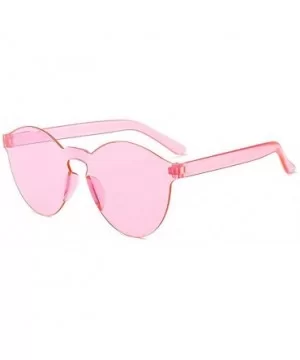 Unisex Fashion Candy Colors Round Outdoor Sunglasses Sunglasses - Light Pink - CT199LC3KD8 $13.44 Round