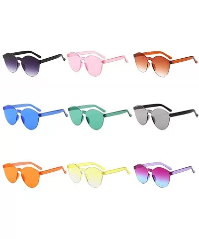 Unisex Fashion Candy Colors Round Outdoor Sunglasses Sunglasses - Light Pink - CT199LC3KD8 $13.44 Round