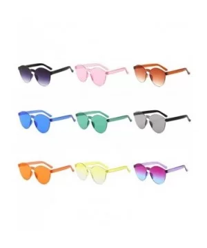 Unisex Fashion Candy Colors Round Outdoor Sunglasses Sunglasses - Light Pink - CT199LC3KD8 $13.44 Round