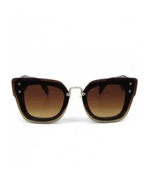 7942-1 Oversized Rimless Flat Sunglasses - Brown Purple - C918OOX0DDL $10.95 Oversized