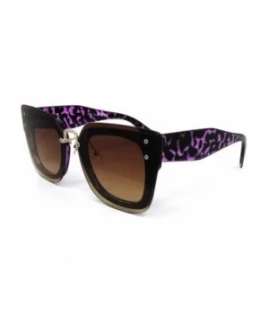 7942-1 Oversized Rimless Flat Sunglasses - Brown Purple - C918OOX0DDL $10.95 Oversized