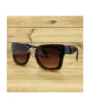 7942-1 Oversized Rimless Flat Sunglasses - Brown Purple - C918OOX0DDL $10.95 Oversized