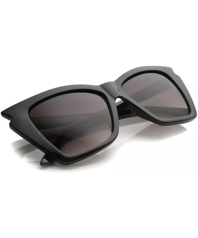 Womens Cat Eye Sunglasses With UV400 Protected Composite Lens - Shiny Black / Lavender - CI122XJEB1V $5.40 Cat Eye