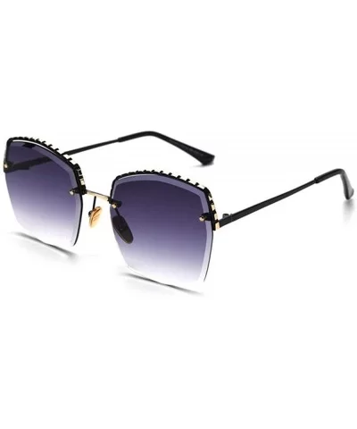 sunglasses Rhinestone Sunglasses oversized gradient - Gray - CD18QCTN38H $9.62 Oversized