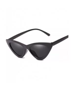 Sexy Cat Eye Sunglasses Women Mirror Black Triangle Sun Glasses Lens Shades Eyewear UV400 - Yellow - C3198553HM4 $26.50 Oval