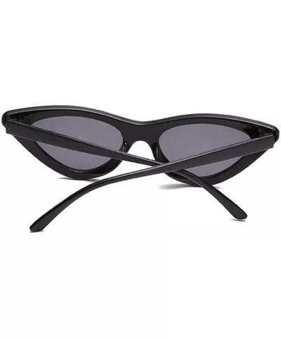 Sexy Cat Eye Sunglasses Women Mirror Black Triangle Sun Glasses Lens Shades Eyewear UV400 - Yellow - C3198553HM4 $26.50 Oval