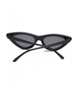 Sexy Cat Eye Sunglasses Women Mirror Black Triangle Sun Glasses Lens Shades Eyewear UV400 - Yellow - C3198553HM4 $26.50 Oval